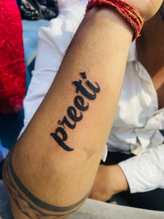 Lettering & Script tattoo work by Sid Ink Tattoo