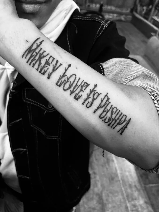 Lettering & Script tattoo work by Sid Ink Tattoo