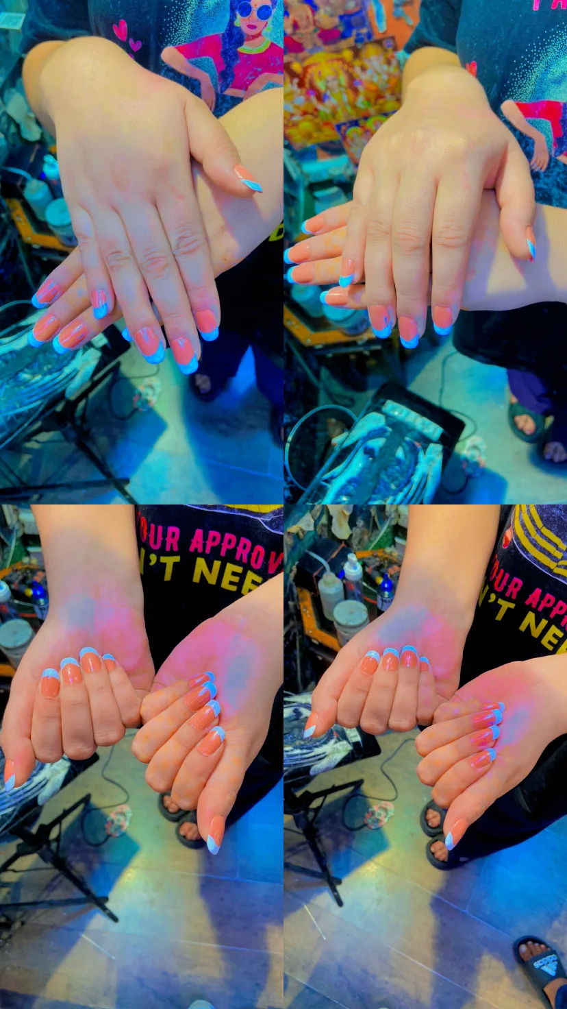 Nail art work at Sid Ink Tattoo, Sarojini Nagar Delhi