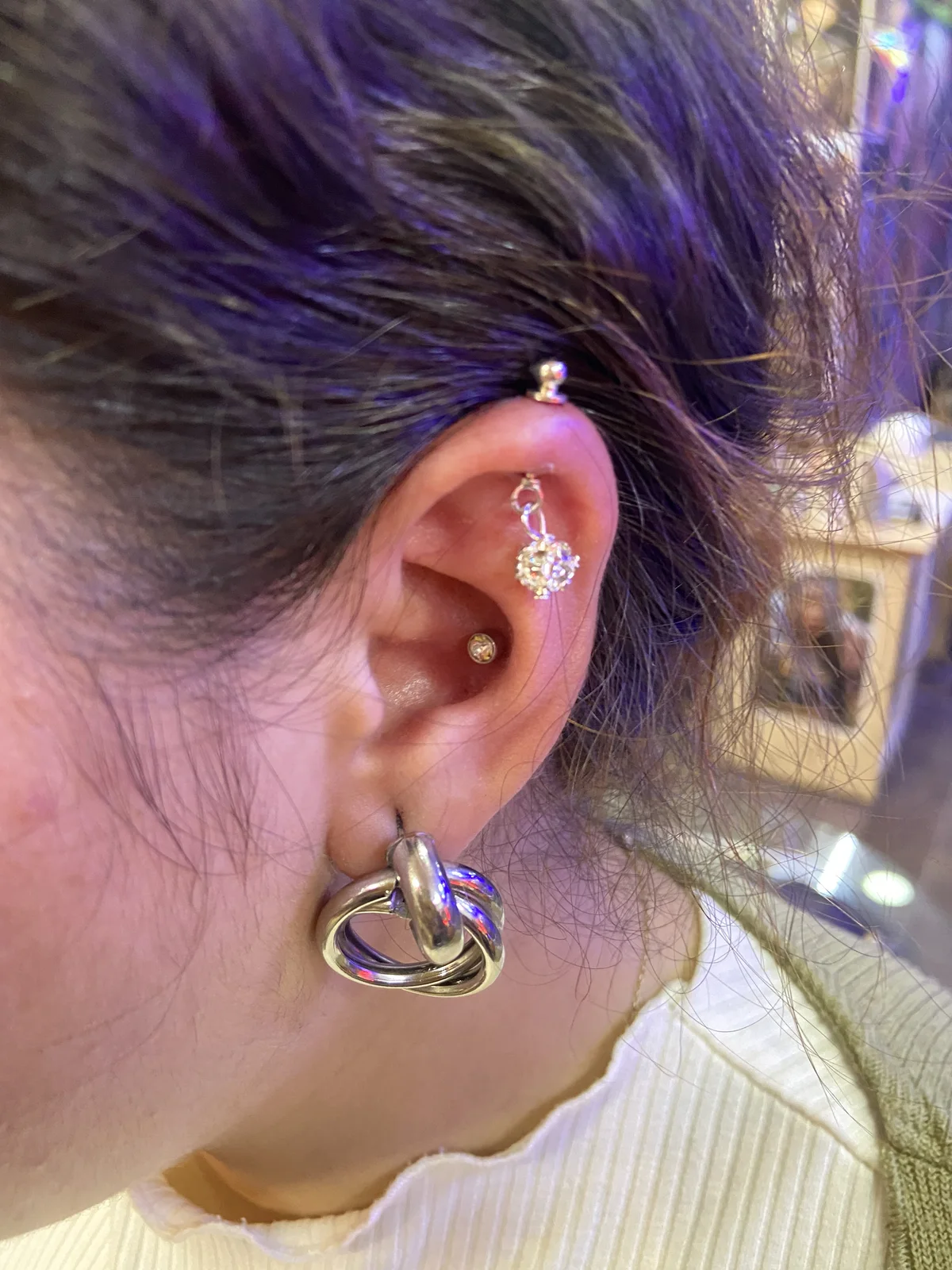 Ear piercing at Sid Ink Tattoo