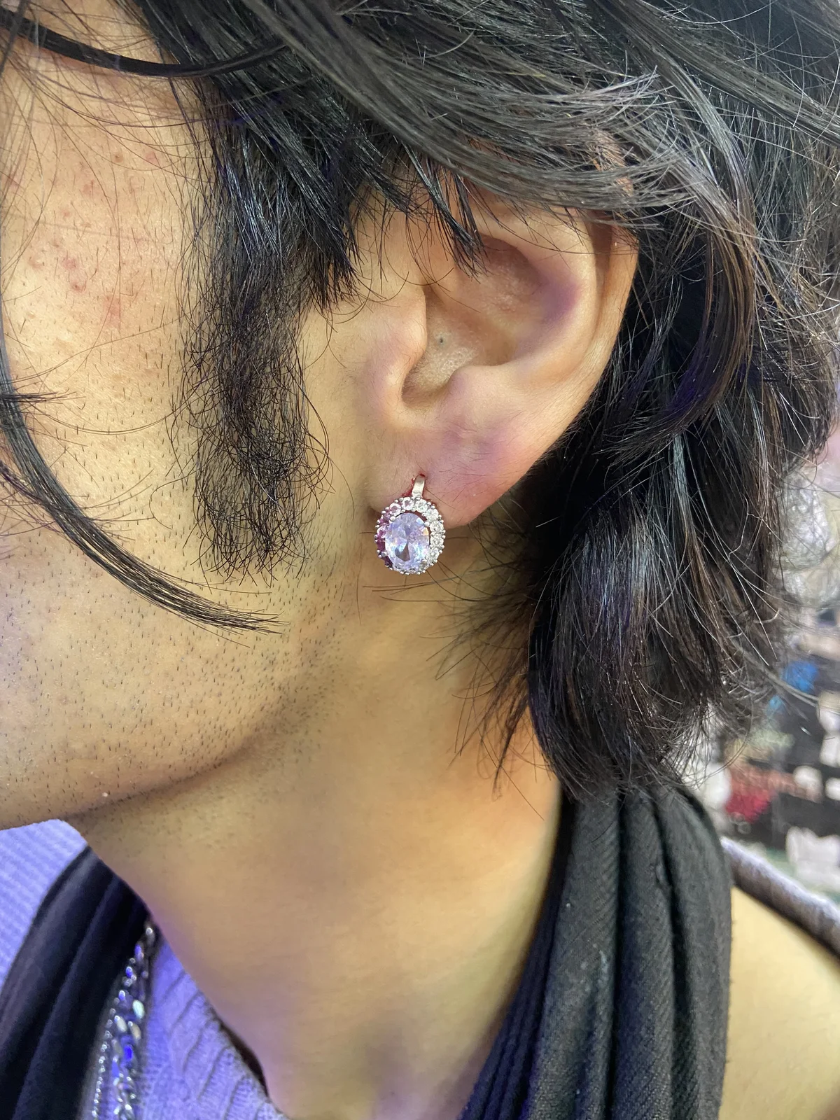 Ear piercing work at Sid Ink Tattoo, Sarojini Nagar Delhi